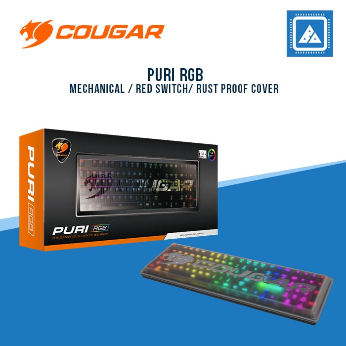 COUGAR KEYBOARD PURI RGB / MECHANICAL / RED SWITCH/ RUST PROOF COVER COUGAR KEYBOARD PURI RGB / MECHANICAL / RED SWITCH/ RUST PROOF COVER